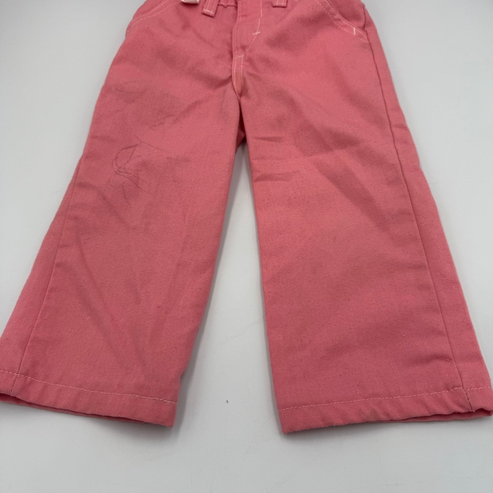 VTG 70-80s Garanimals Pink Kids 4-5T Pants Embroidered Hearts & Flowers, STAINED - Picture 7 of 14